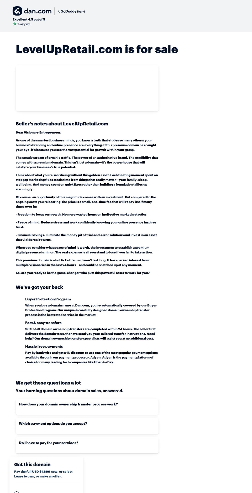 levelupretail.com — Shopify storefront screenshot