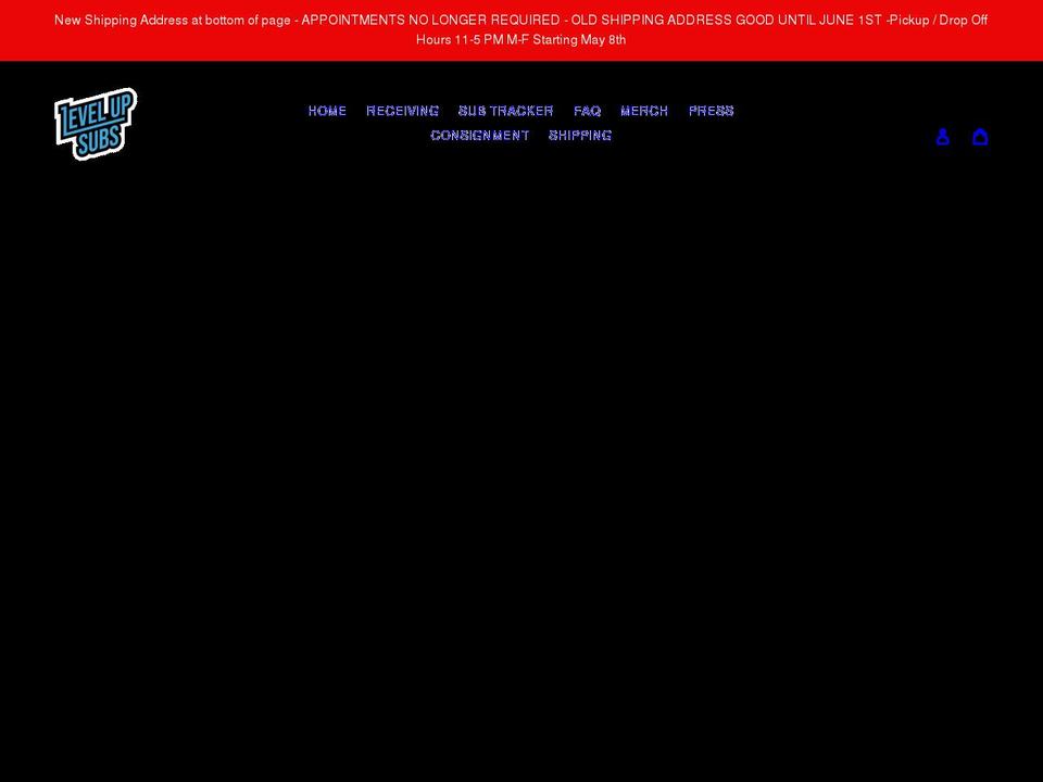 levelupsubs.com shopify website screenshot