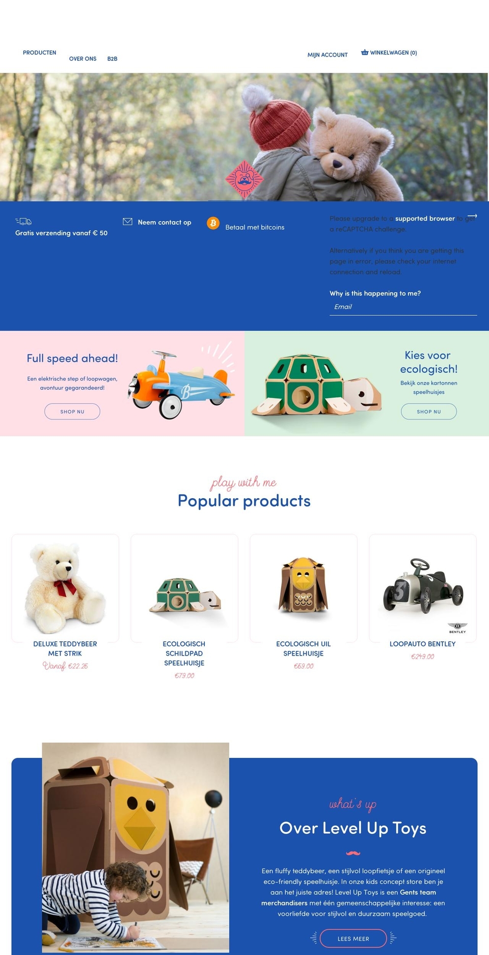 leveluptoys.com — Shopify storefront screenshot