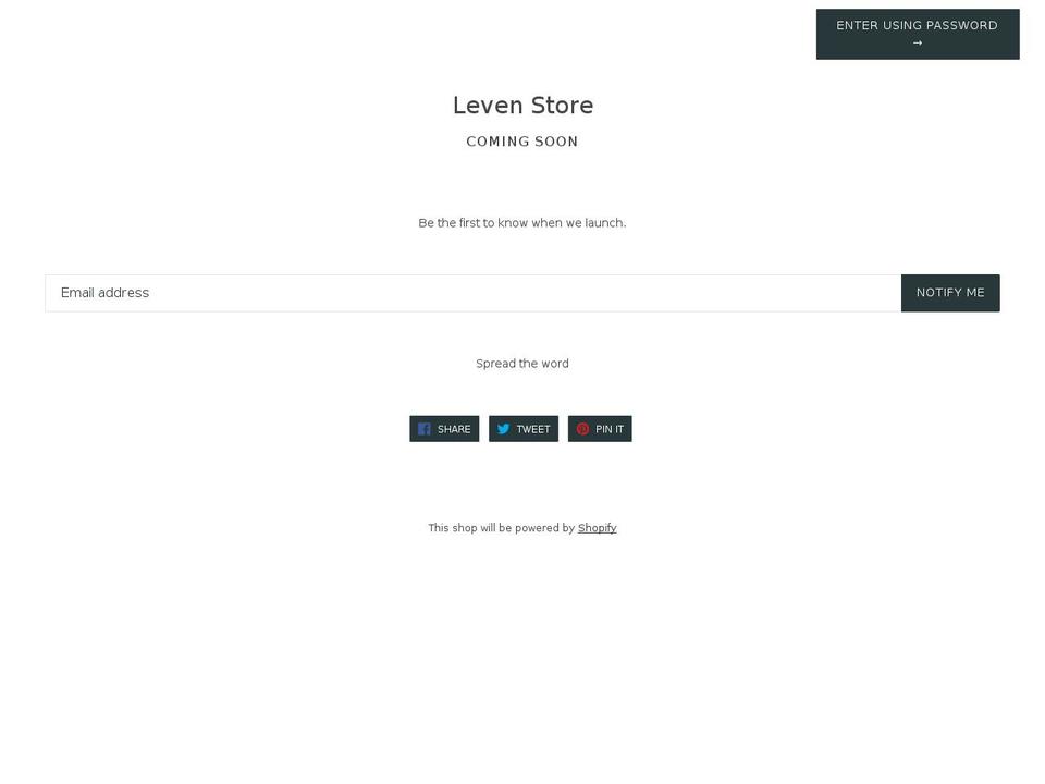 levenstore.com — Shopify storefront screenshot
