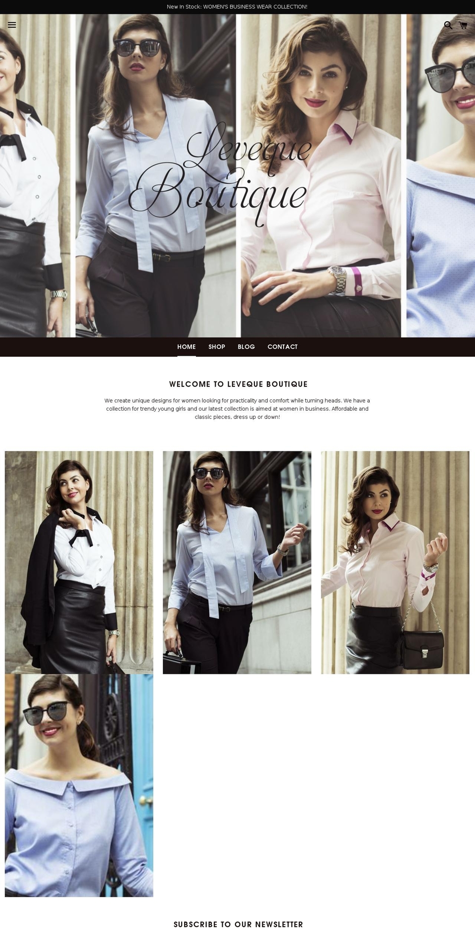 leveque-boutique.com — Shopify storefront screenshot