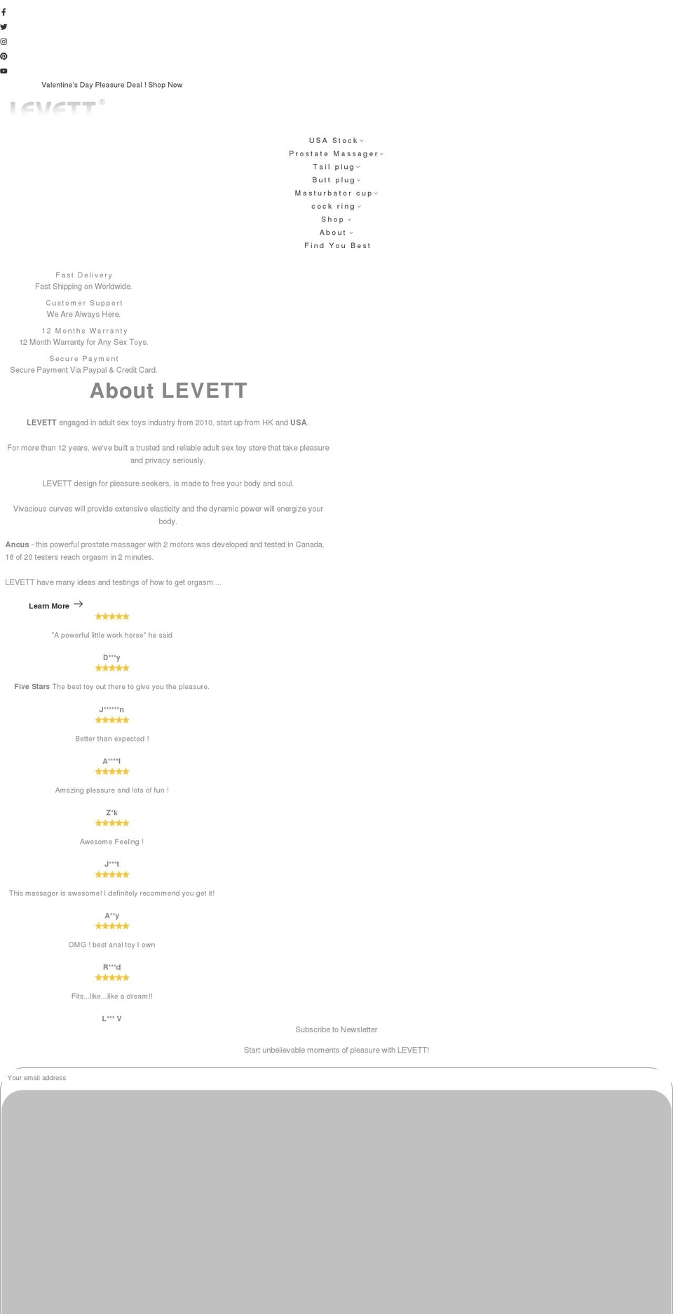 levett.hk shopify website screenshot