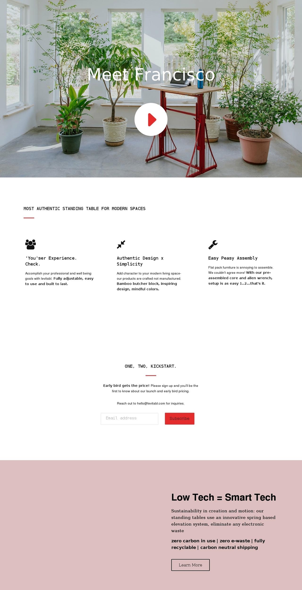 levitabl.com shopify website screenshot