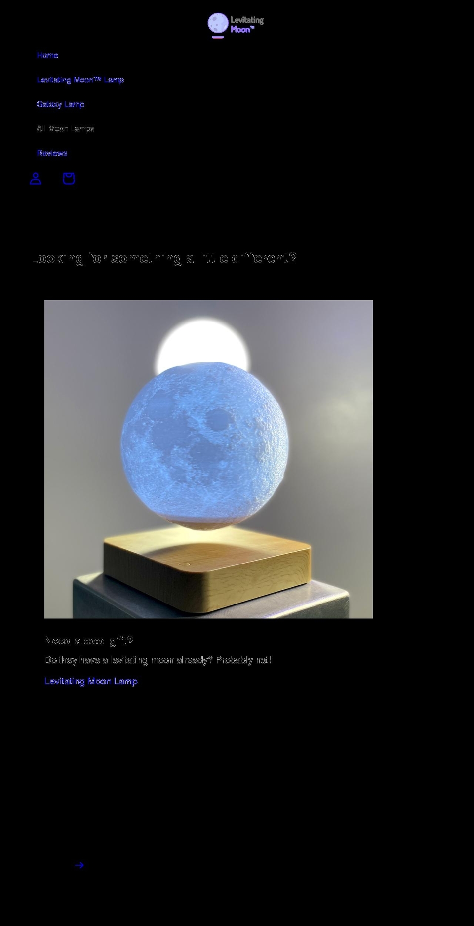levitatingmoon.com shopify website screenshot
