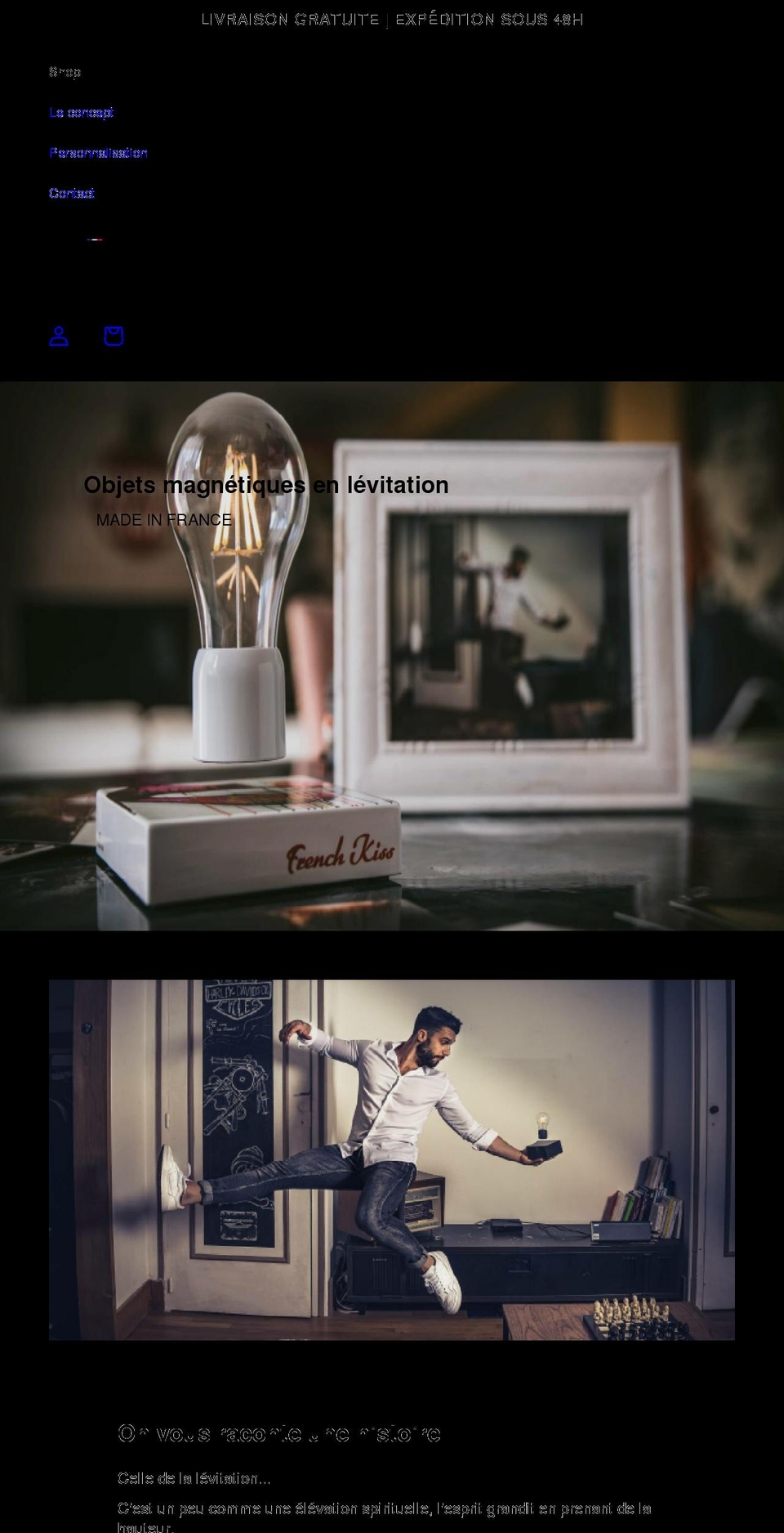 levitation-deco.com shopify website screenshot