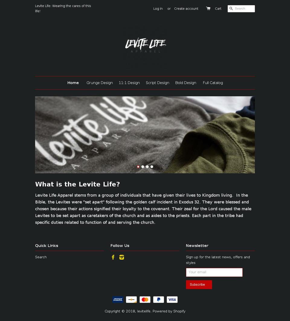 levitelife.org shopify website screenshot