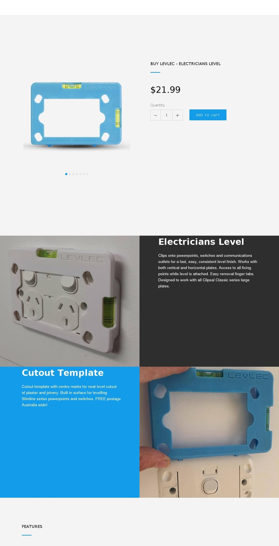 levlec.com — Shopify storefront screenshot