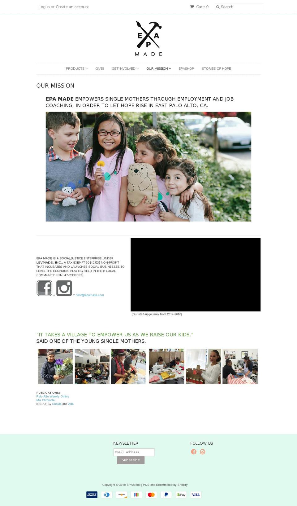 levmade.com — Shopify storefront screenshot