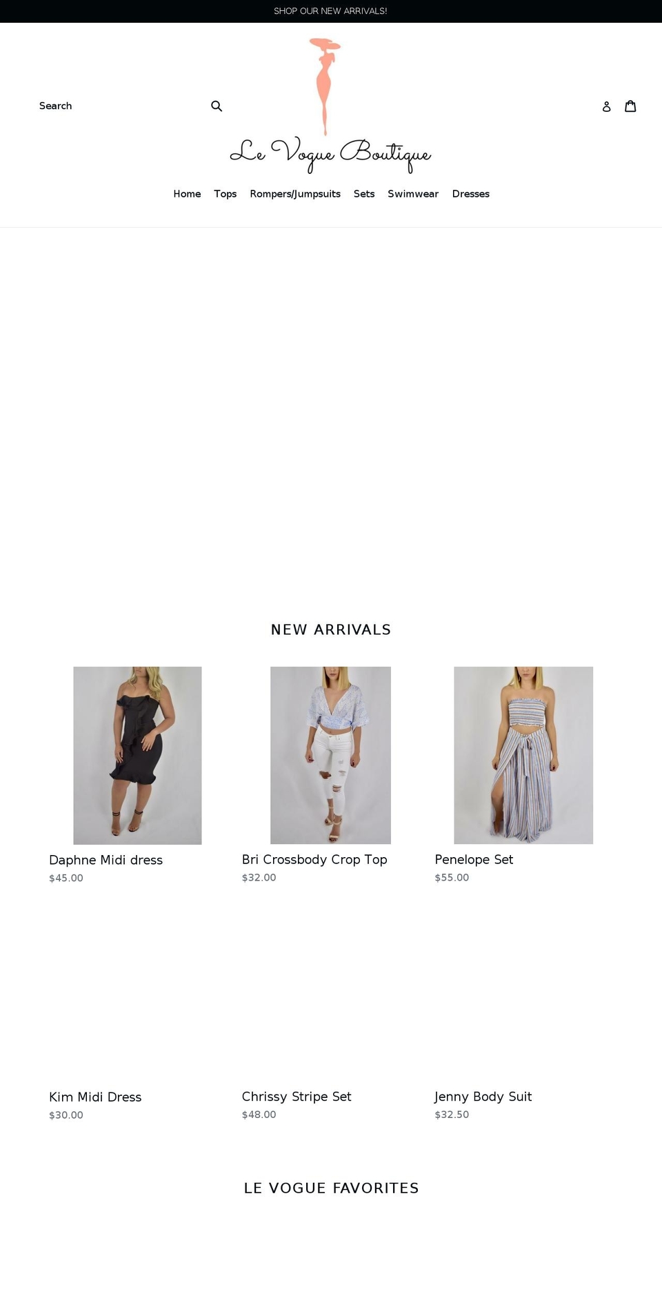 levogueboutique.com — Shopify storefront screenshot