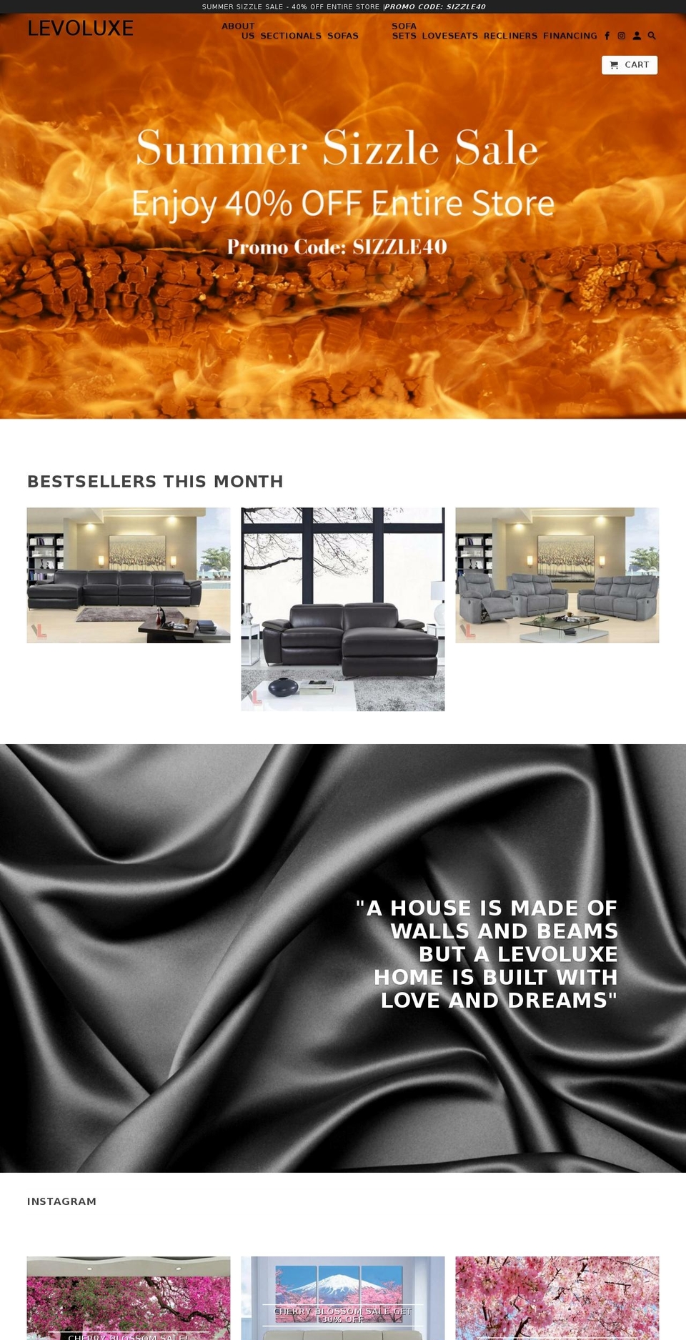 levoluxe.ca shopify website screenshot