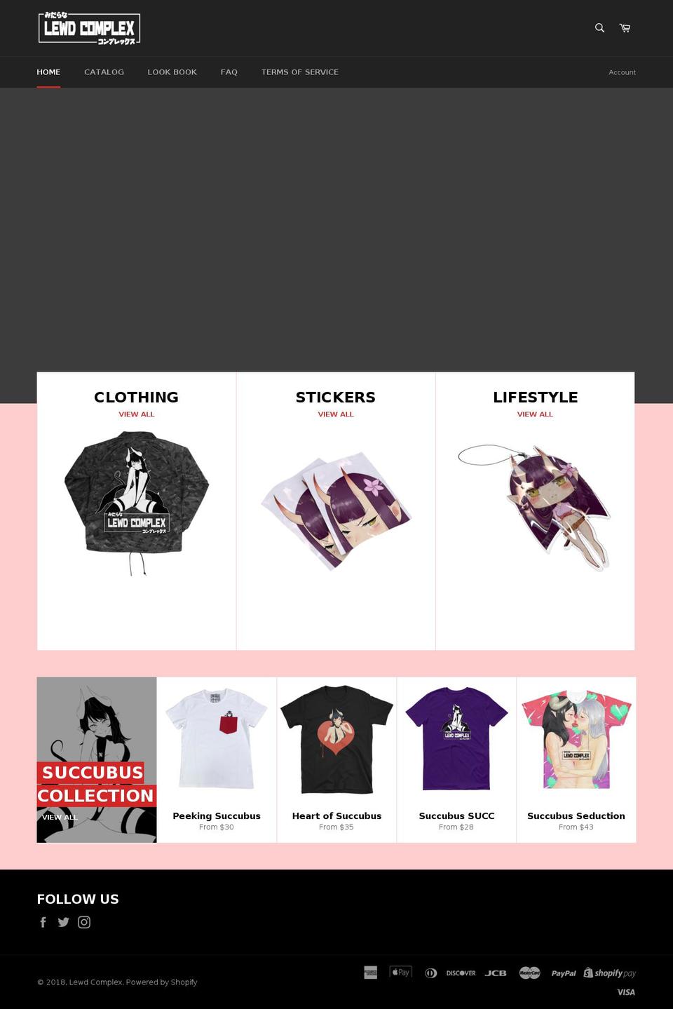 lewdcomplex.com — Shopify storefront screenshot