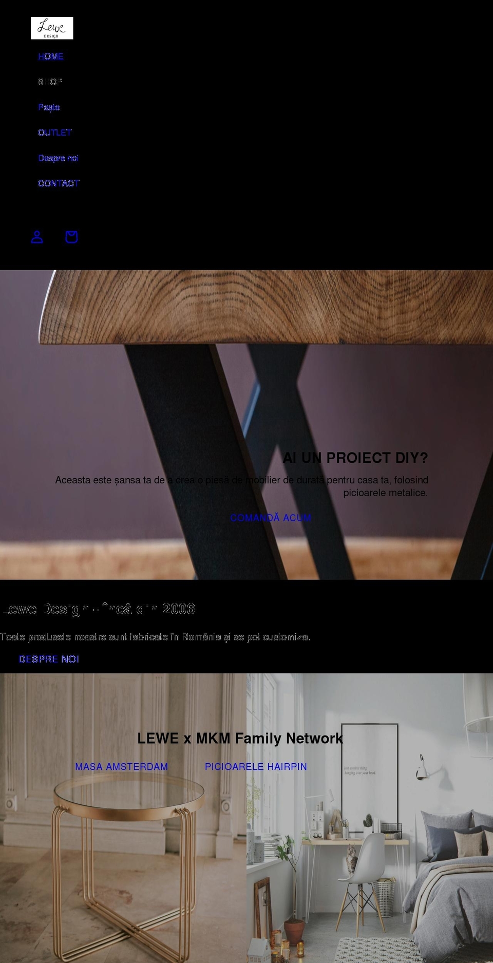 lewedesign.ro shopify website screenshot