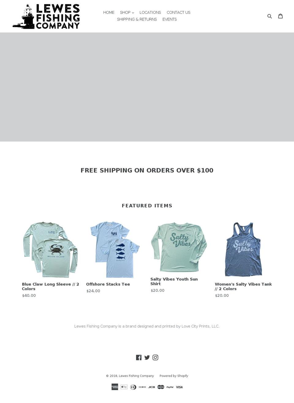 Updated July Shopify theme site example lewesfishingcompany.com