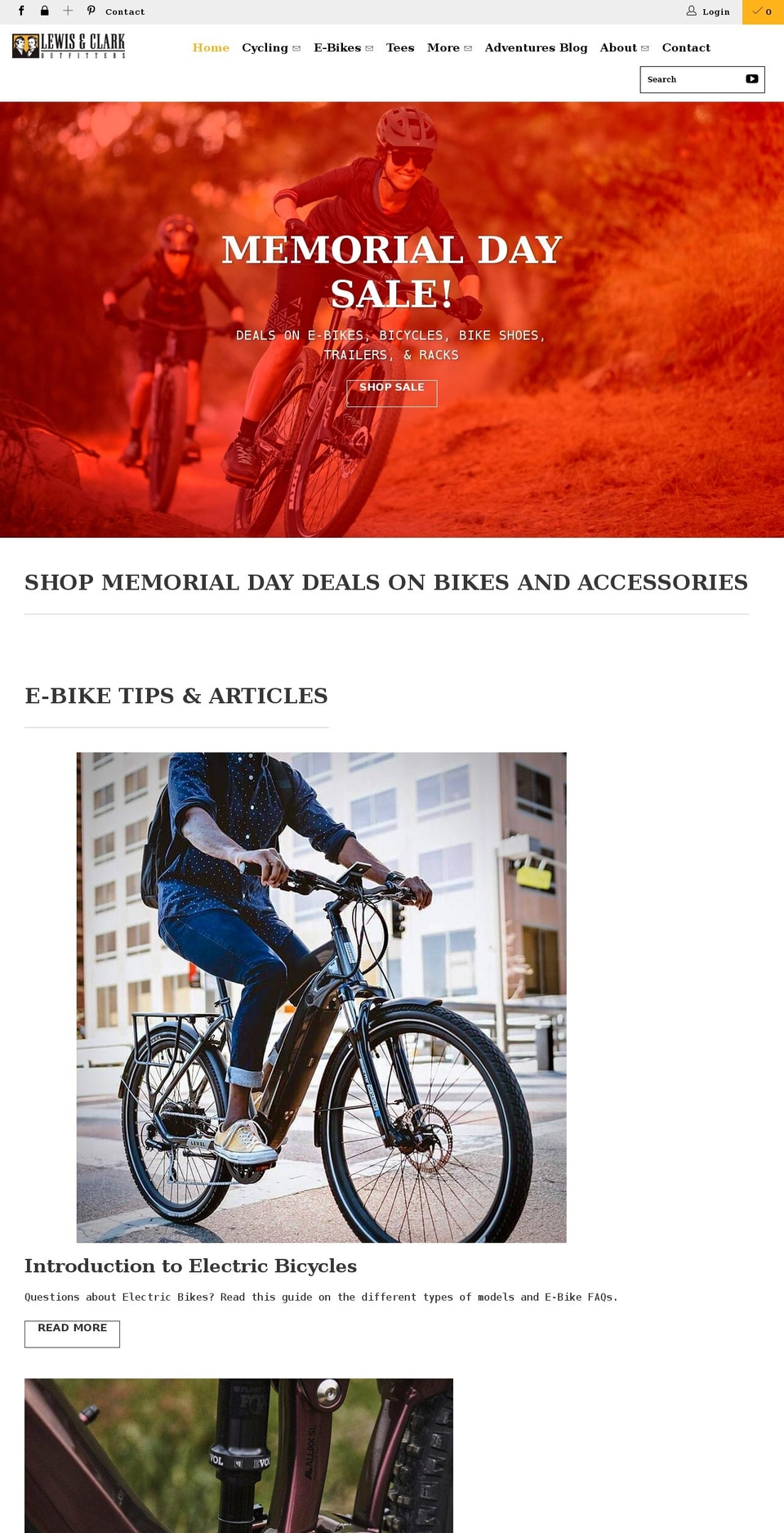 lewisandclarkoutfitters.com shopify website screenshot