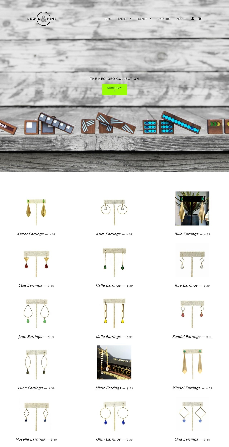 lewisandpine.com shopify website screenshot