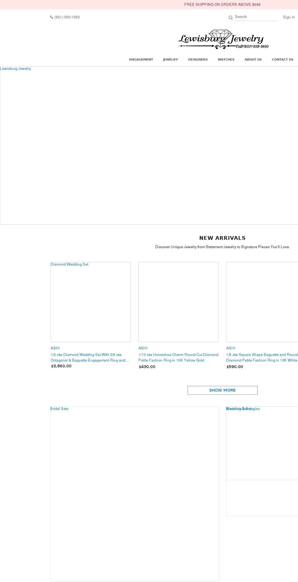 Avalon Solution  - Updated Shopify theme site example lewisburgjewelryandgifts.com