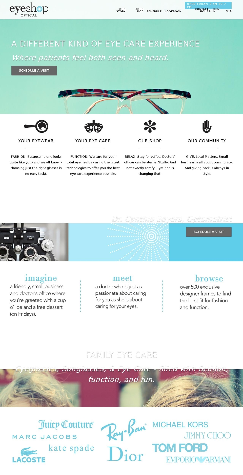 lewiscenteroptometrist.com shopify website screenshot