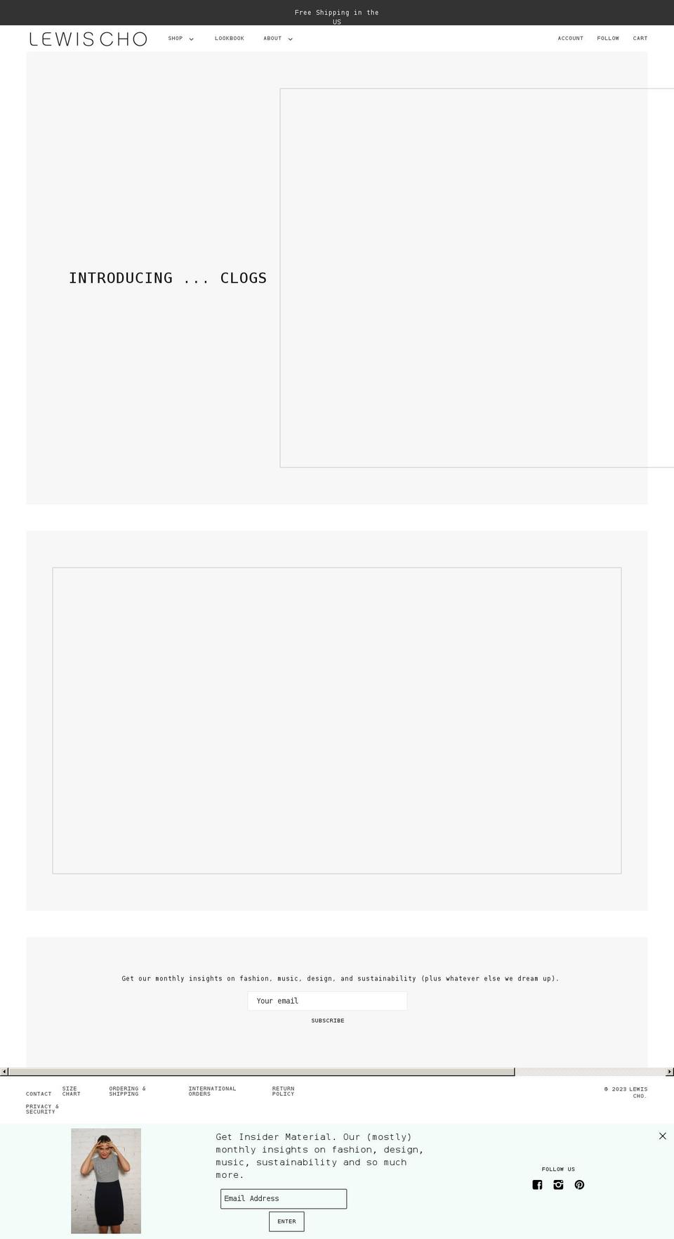 lewischo.com shopify website screenshot
