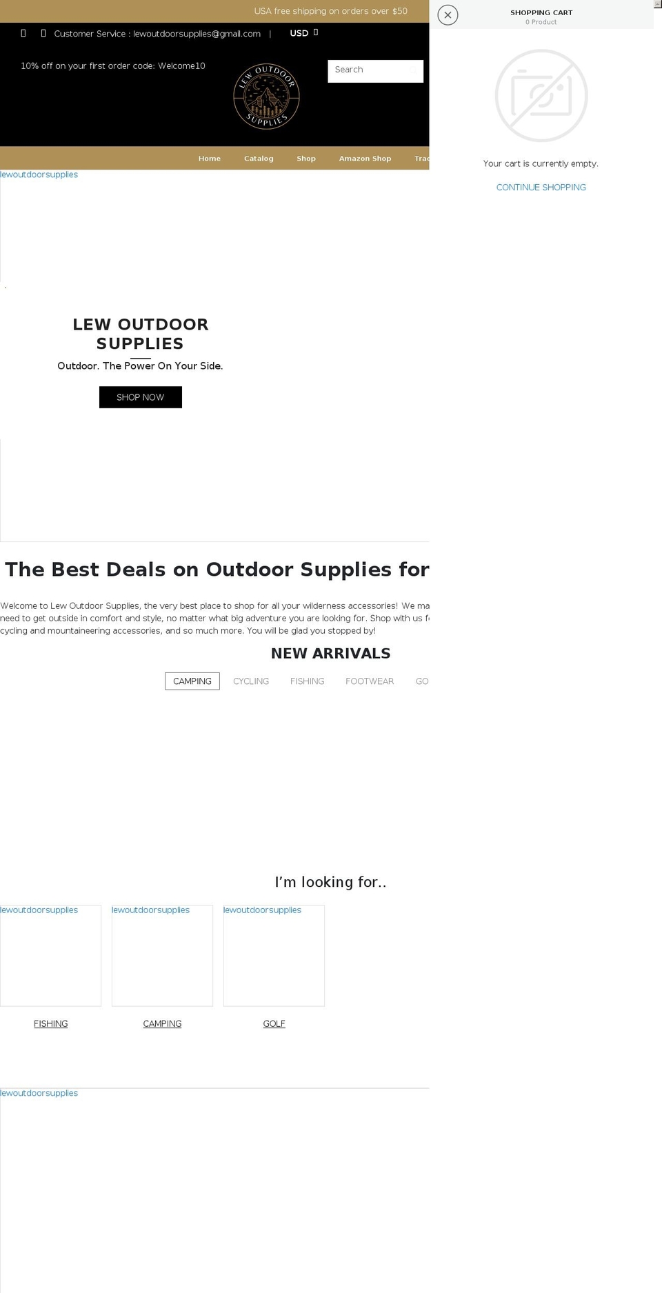 Design Slic Shopify theme site example lewoutdoorsupplies.com