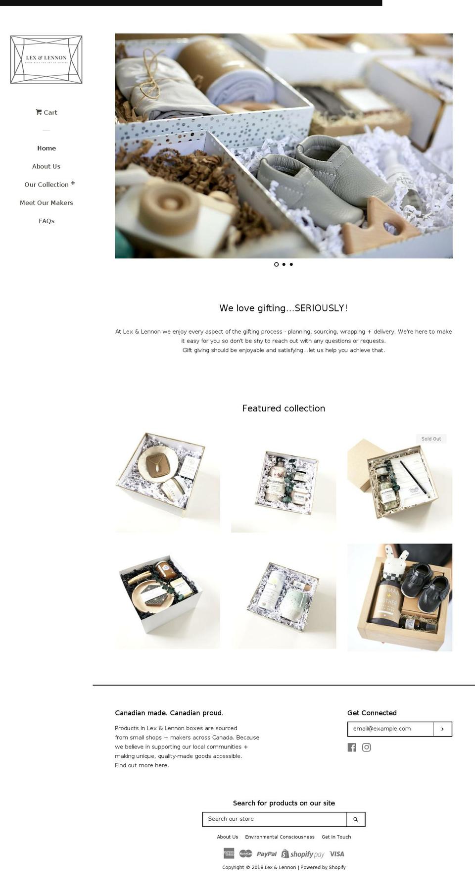 lexandlennon.com — Shopify storefront screenshot