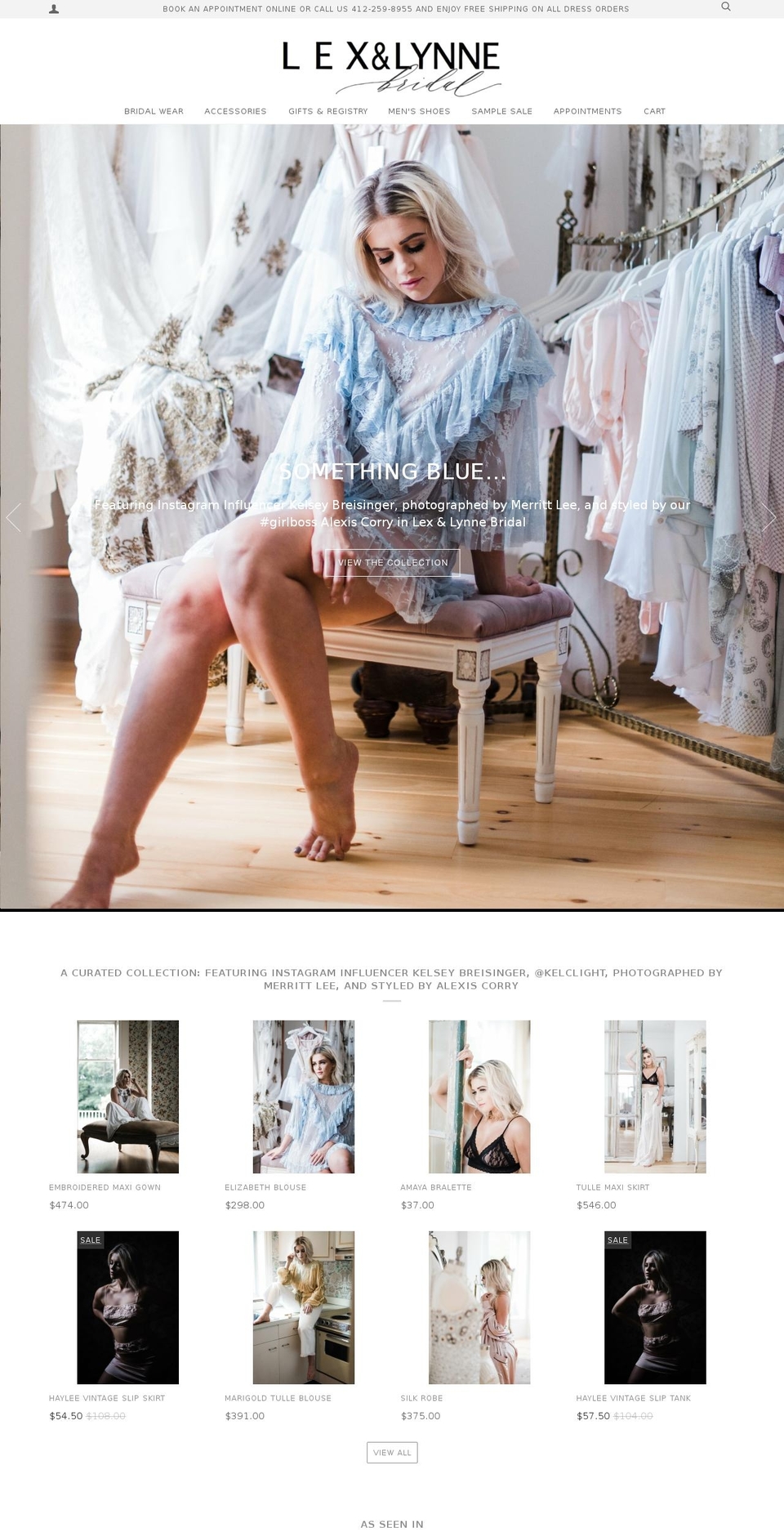 lexandlynnebridal.com — Shopify storefront screenshot