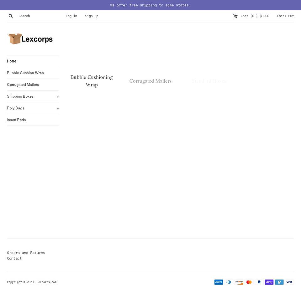lexcorps.com shopify website screenshot