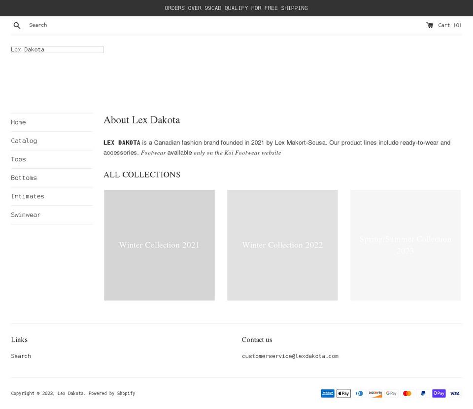 lexdakota.com shopify website screenshot