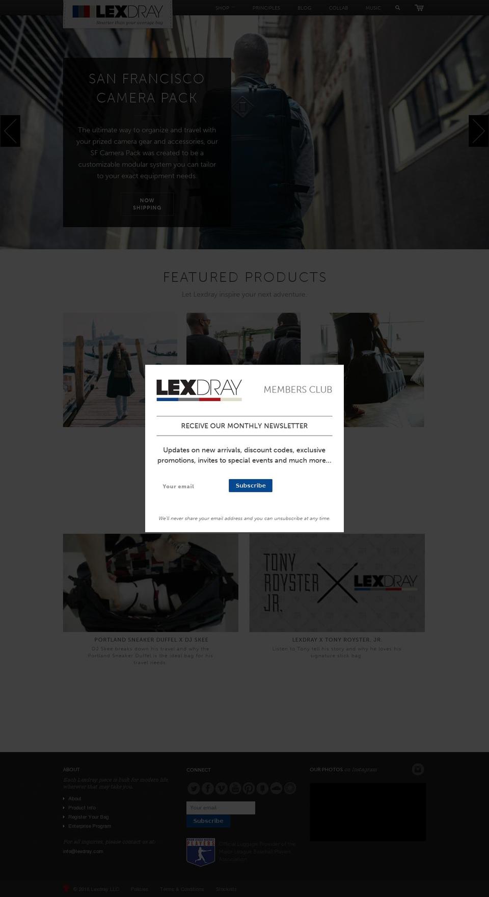 Responsive Shopify theme site example lexdray.com