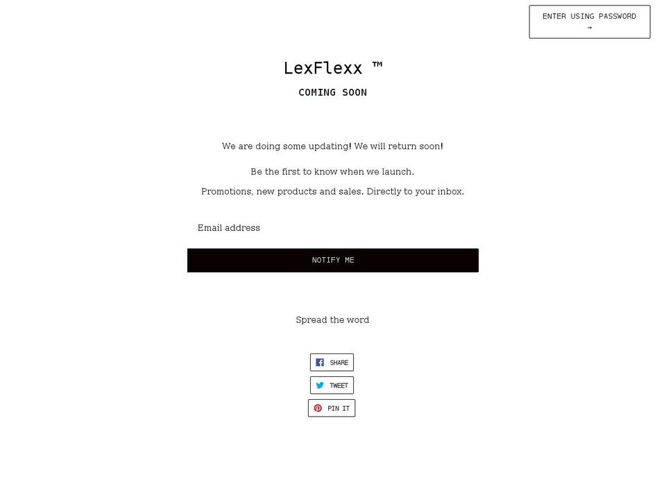 lexflexx.com shopify website screenshot
