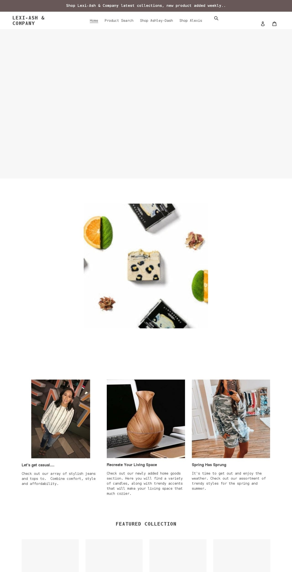 lexi-ashco.com shopify website screenshot