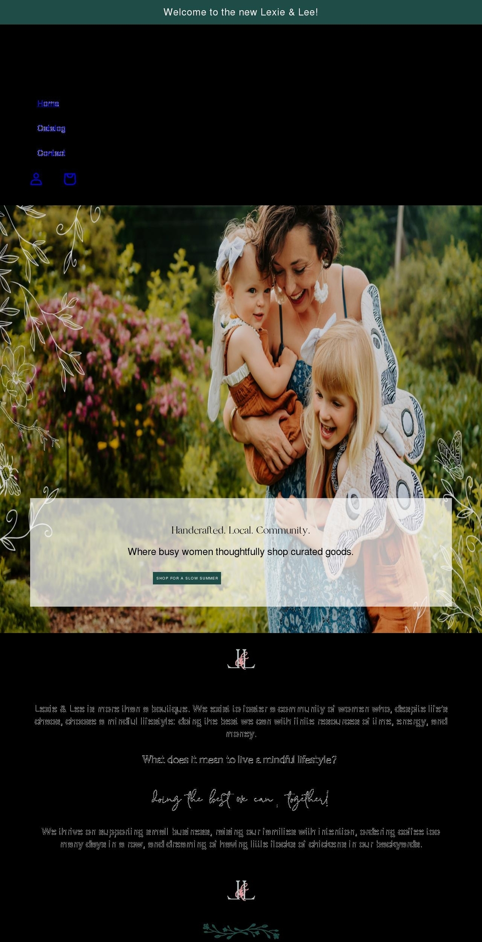 lexieandlee.com shopify website screenshot