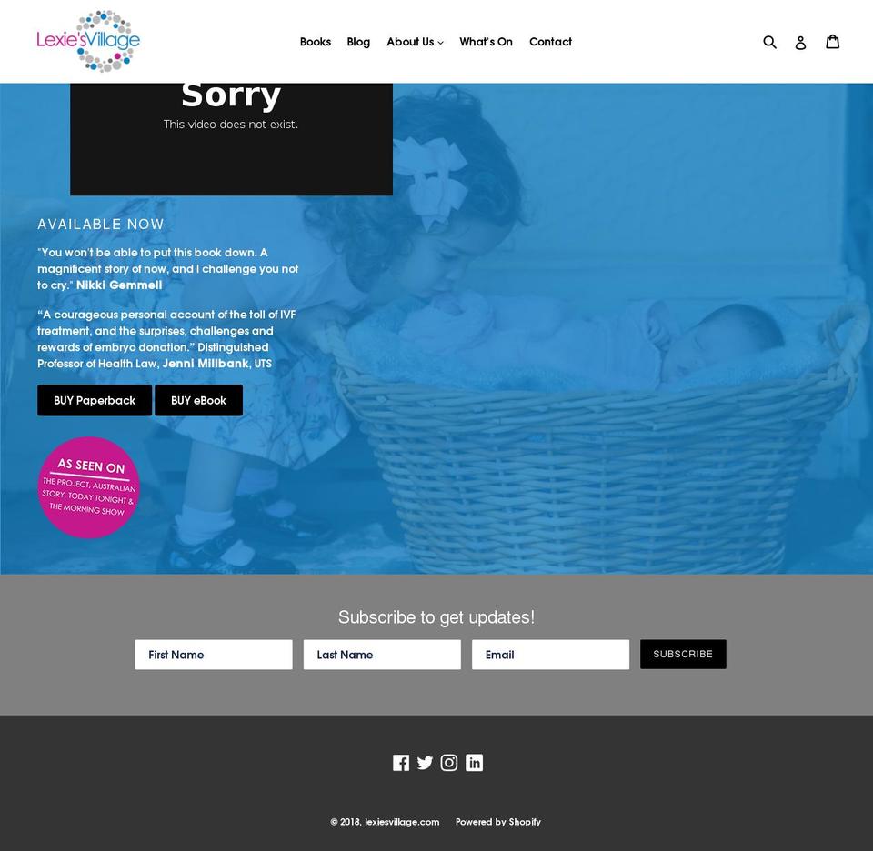 lexiesvillage.com — Shopify storefront screenshot
