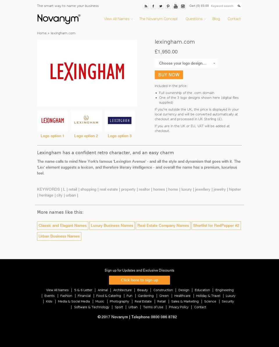 lexingham.com shopify website screenshot