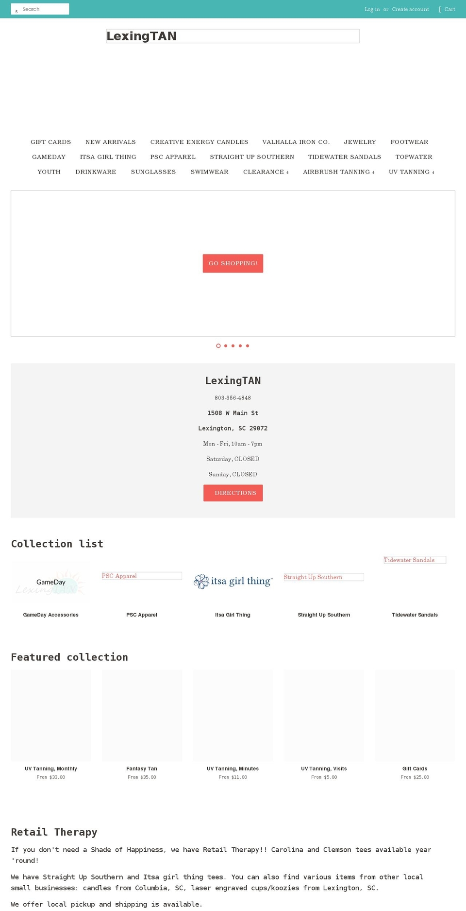 lexingtansc.com shopify website screenshot