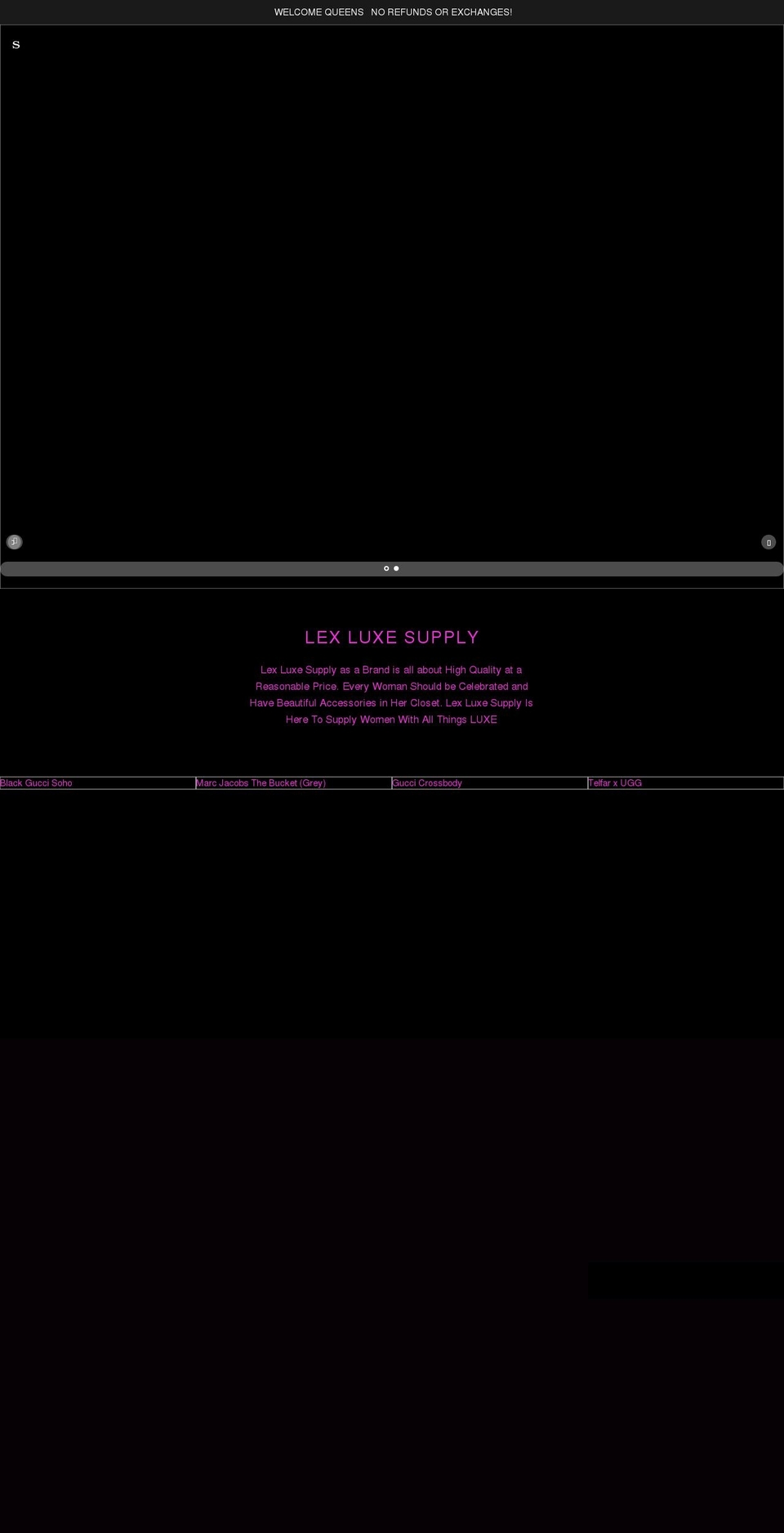 lexluxesupply.com shopify website screenshot