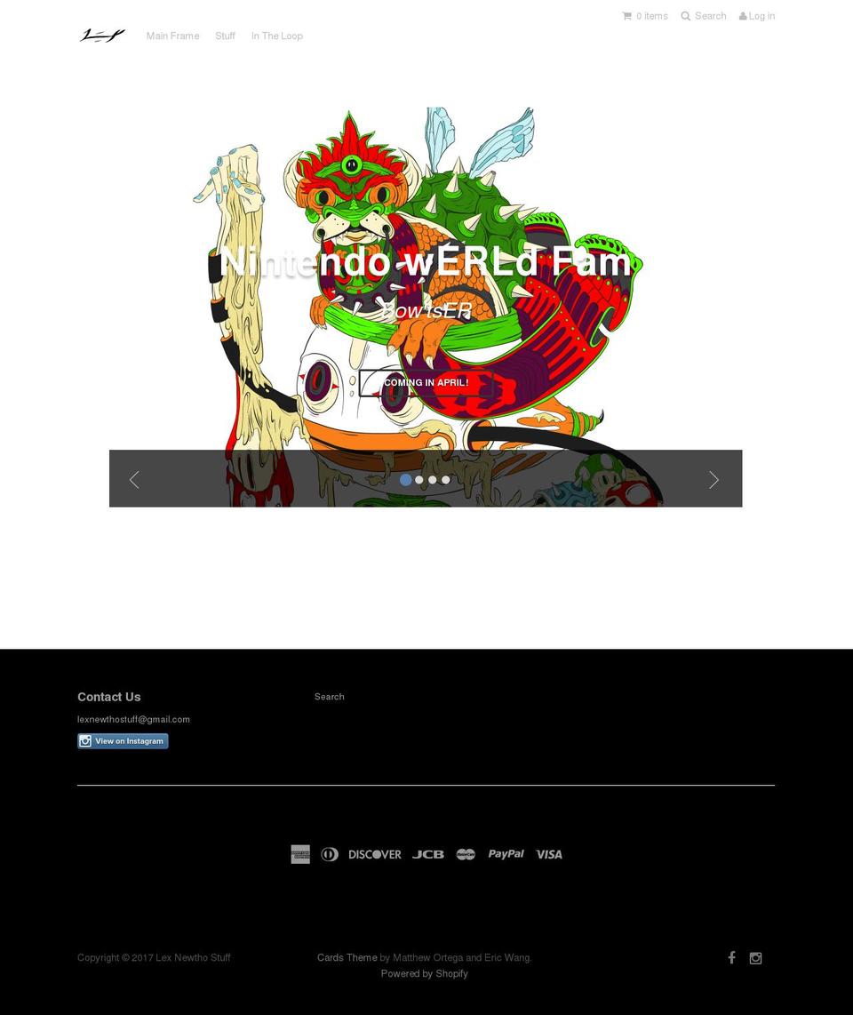 lexnewtho.com shopify website screenshot