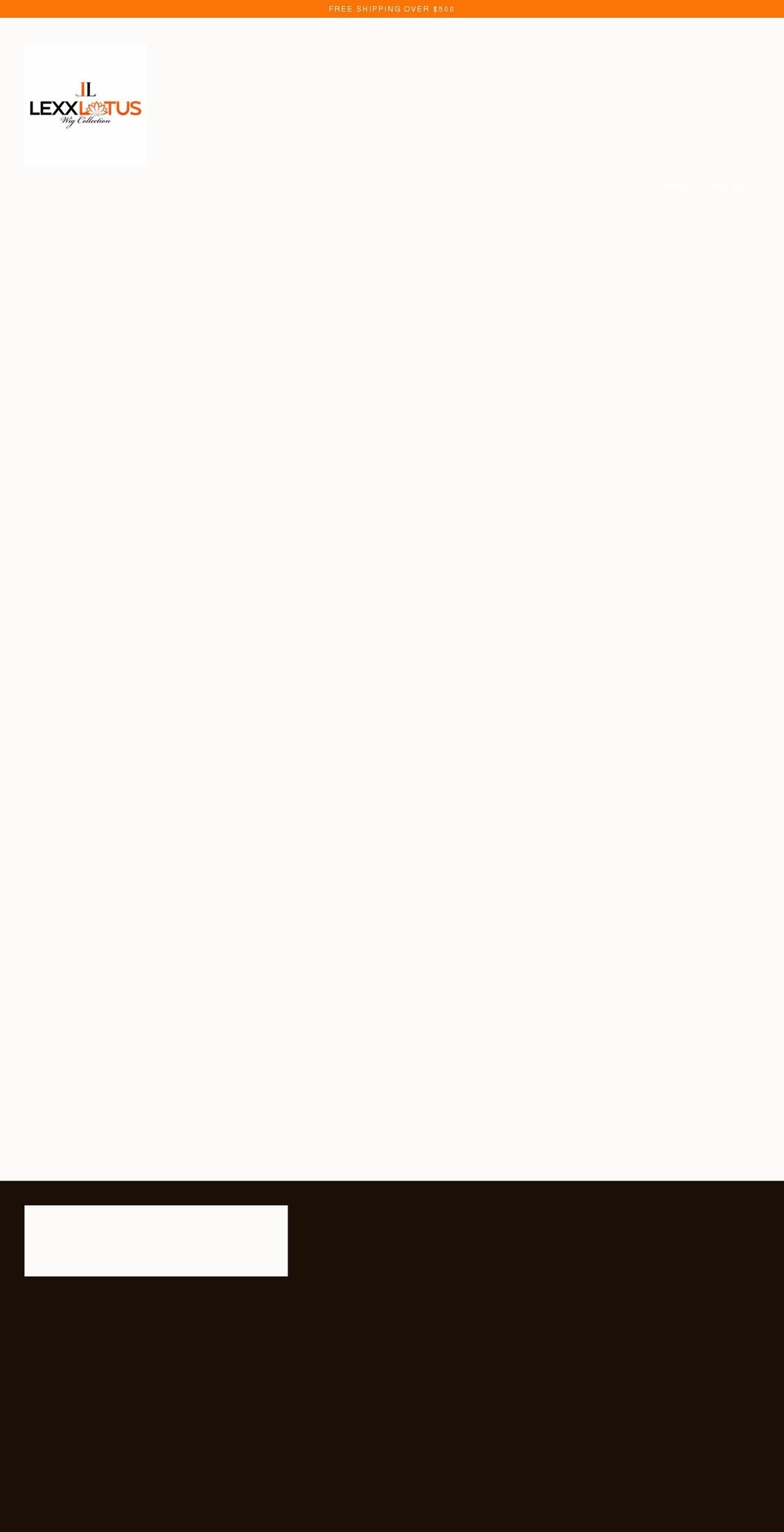 lexxlotuswigs.com shopify website screenshot