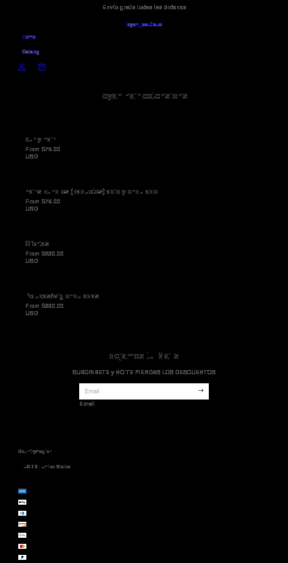 leyanboutique.com shopify website screenshot