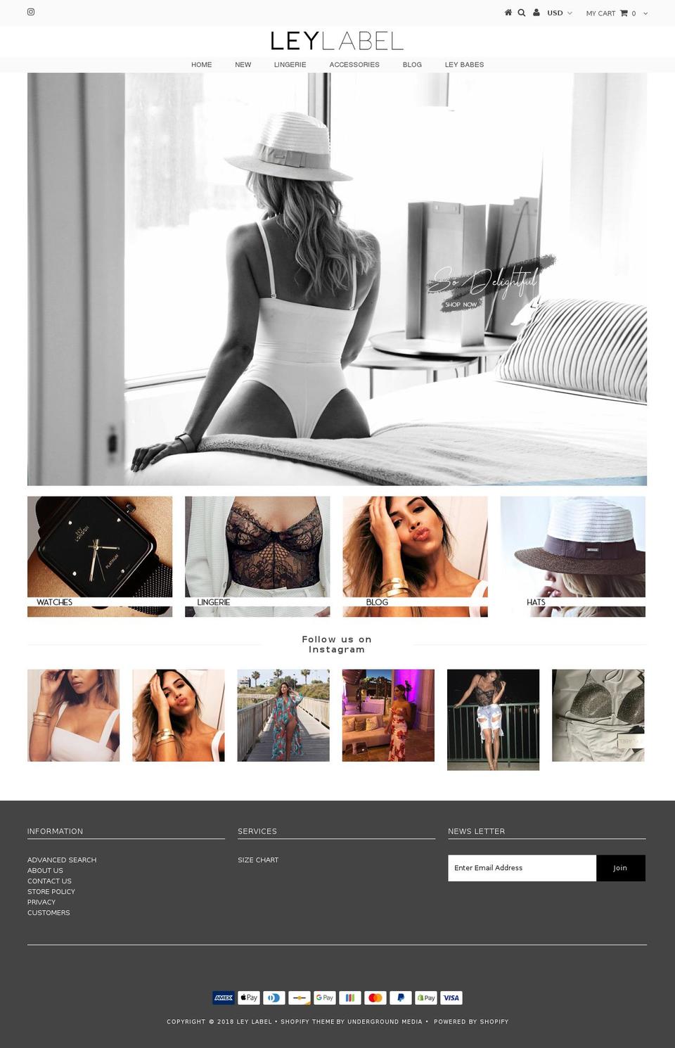 leylabel.com — Shopify storefront screenshot