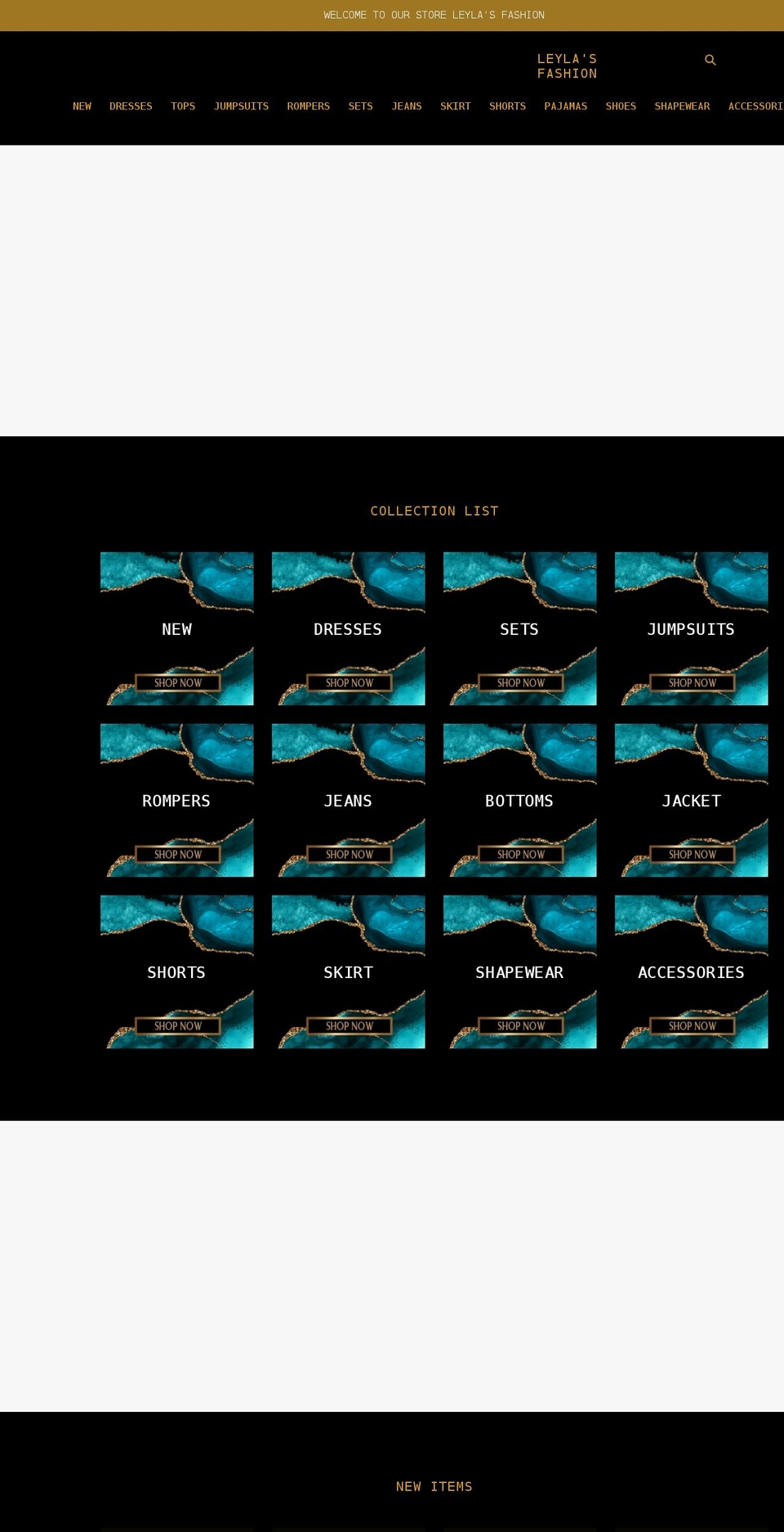 leylasfashionboutique.com shopify website screenshot