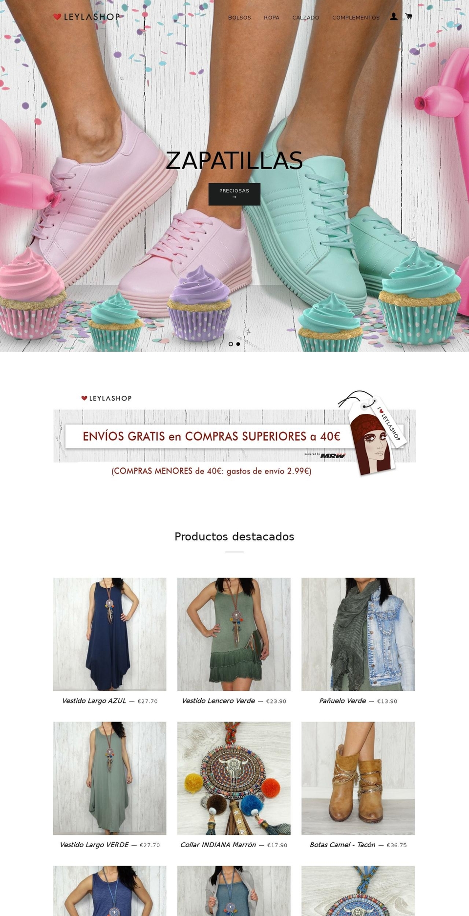leylashop.com shopify website screenshot