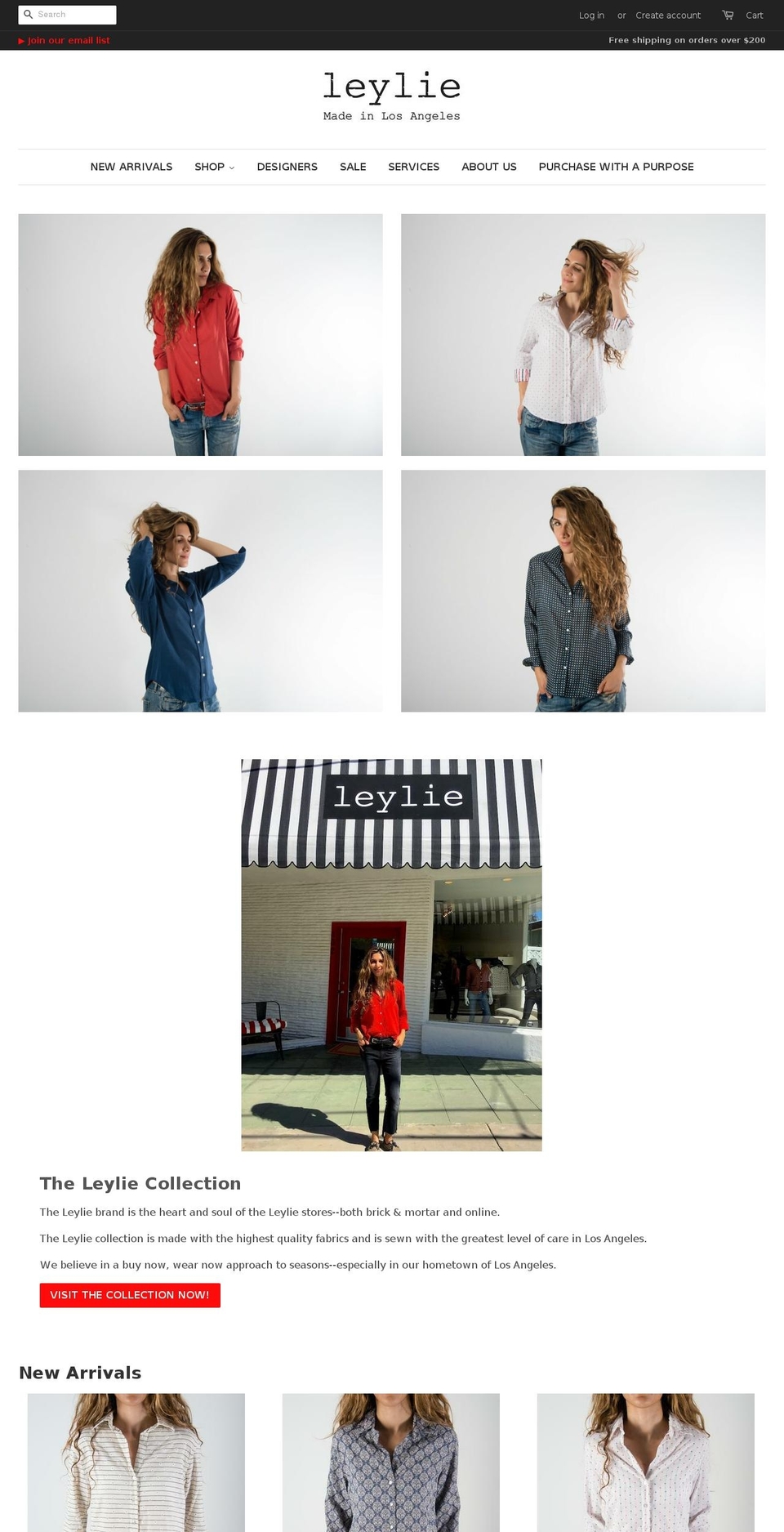 leylie.com shopify website screenshot