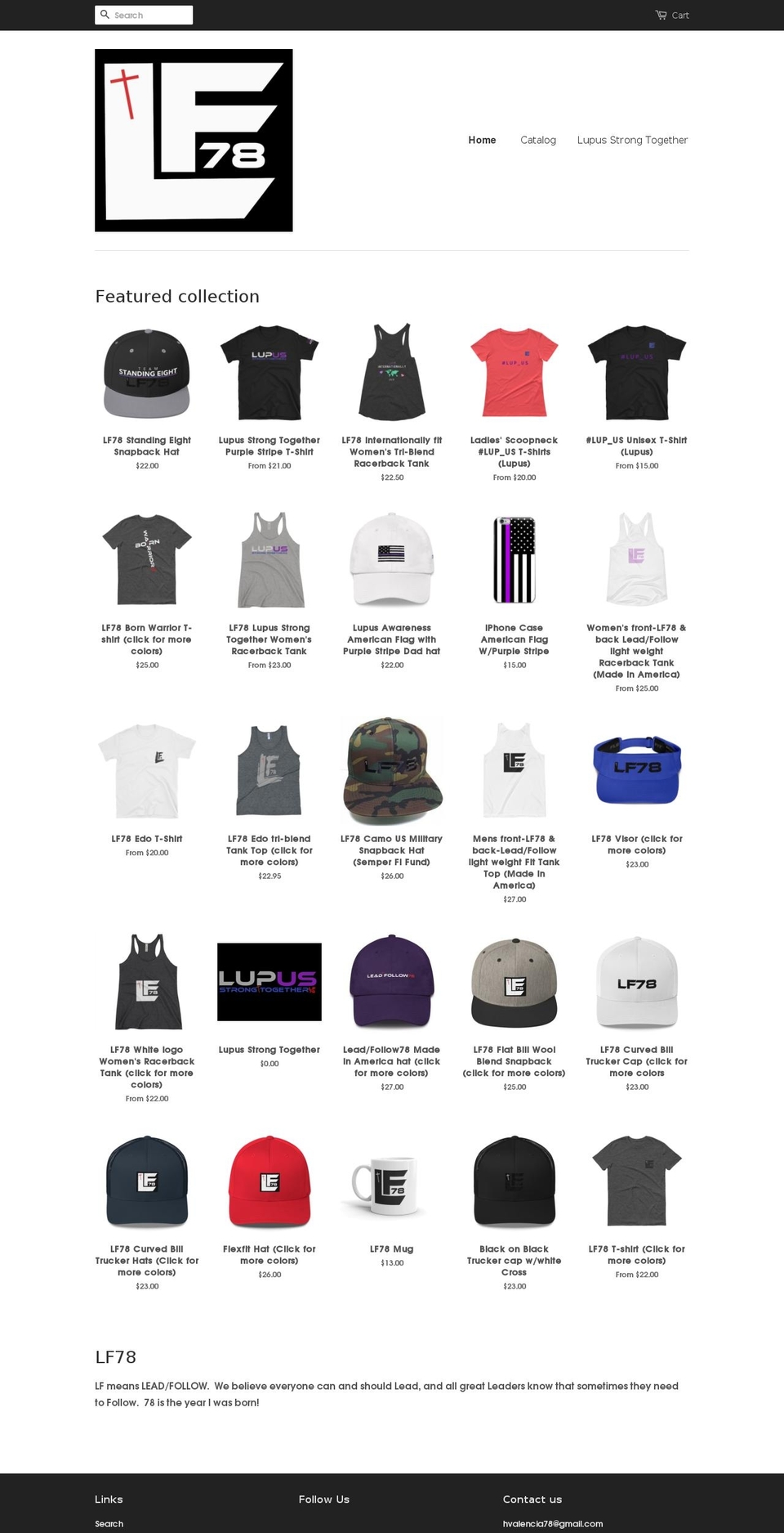 lf-78.com shopify website screenshot
