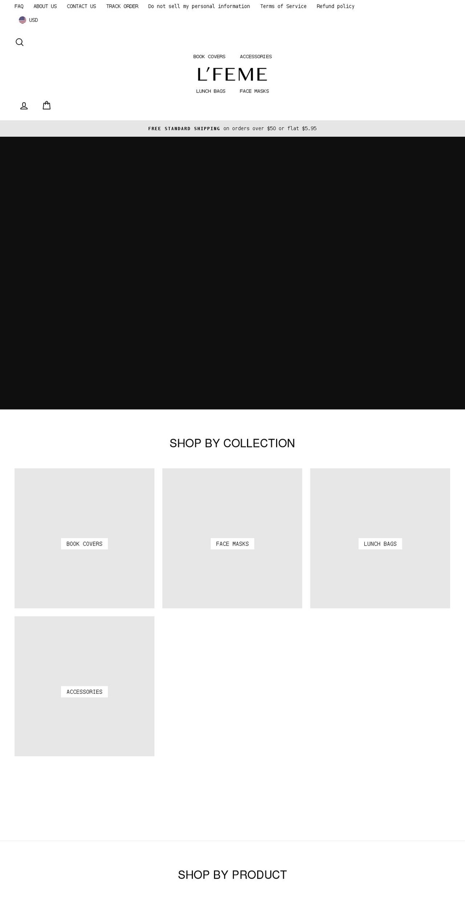 lfeme.com shopify website screenshot