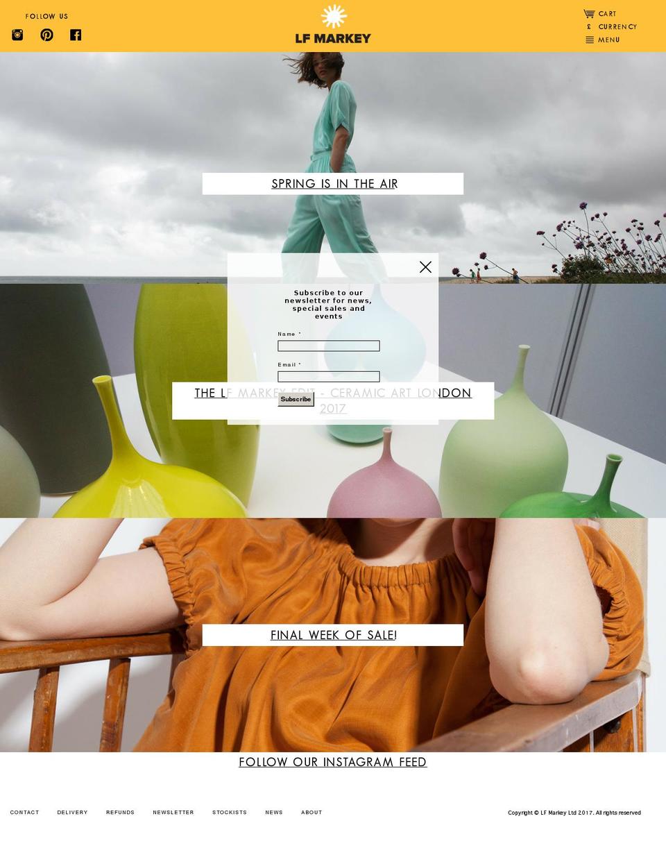 lfmarkey.com shopify website screenshot