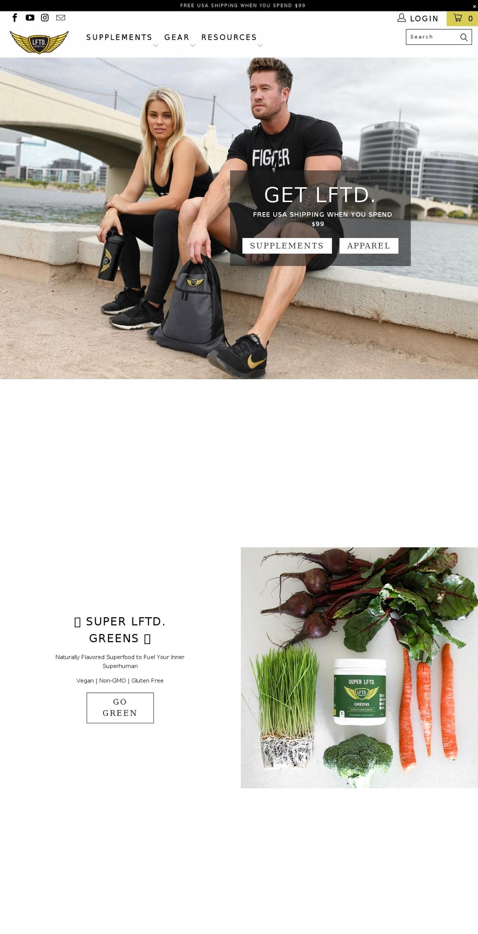 lftdlifestyle.com shopify website screenshot