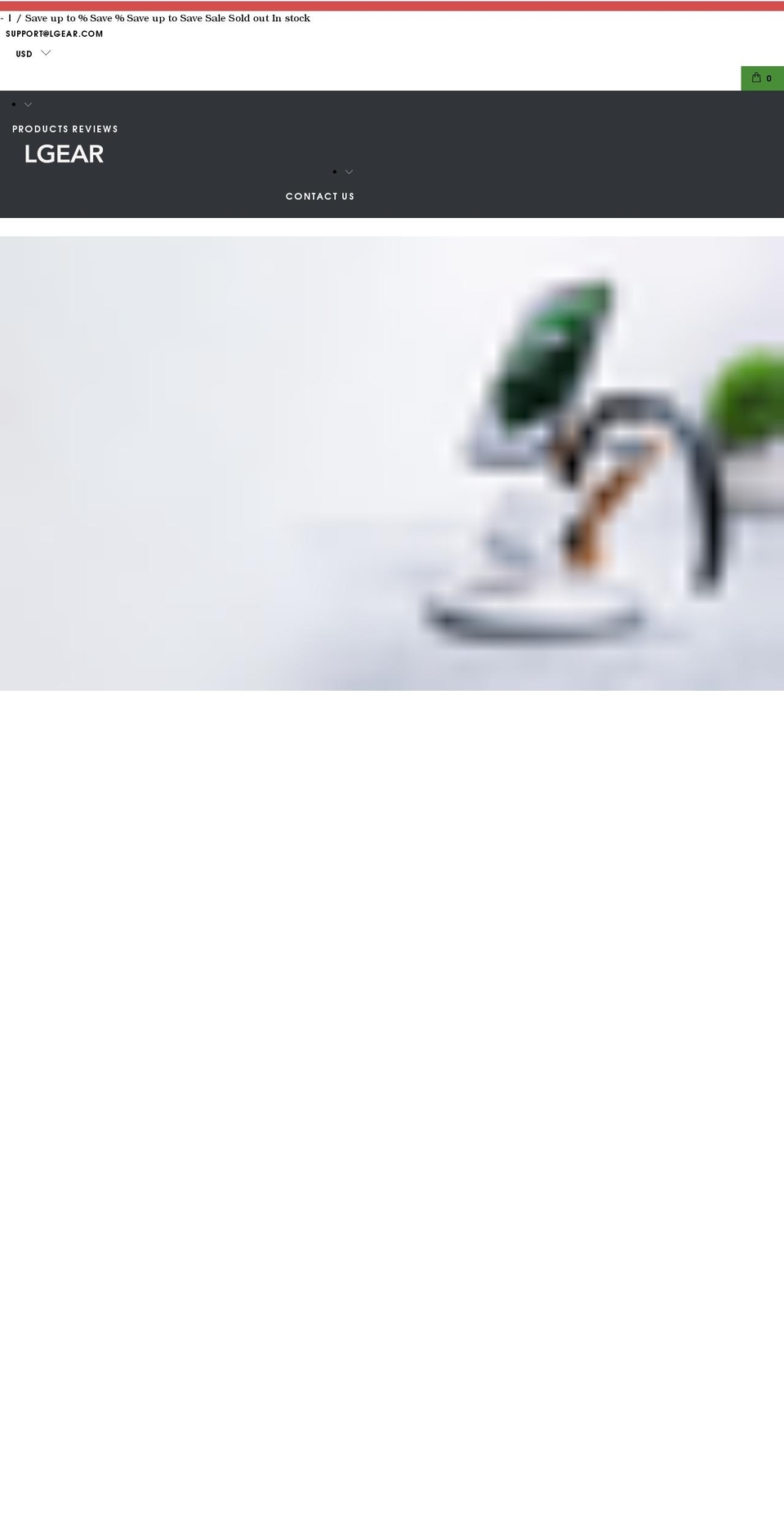lgear.com shopify website screenshot
