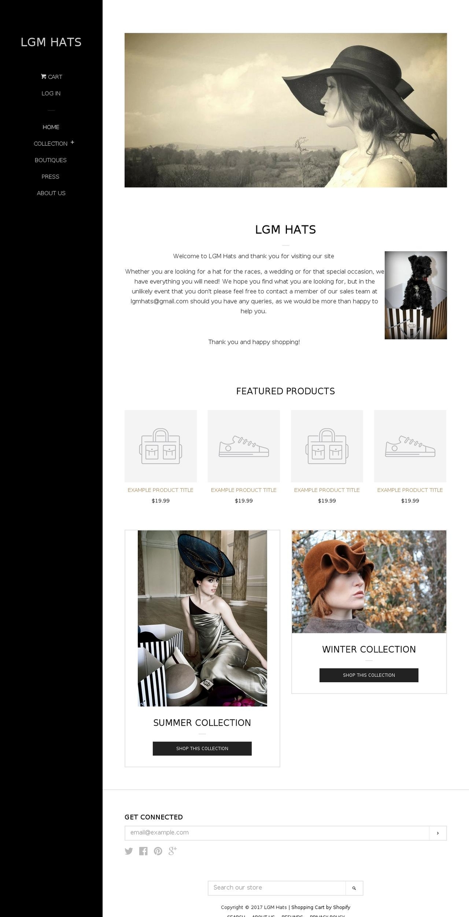 lgm-hats.com shopify website screenshot