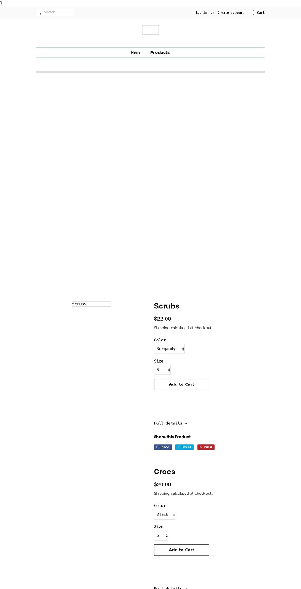 lgscrubs.com shopify website screenshot