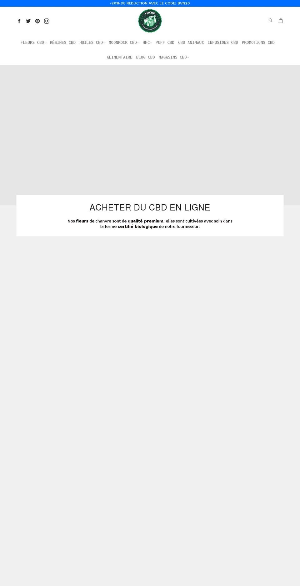 lh-cbd.com shopify website screenshot